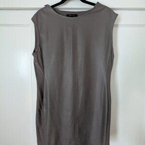 BCBG gray leather dress size large